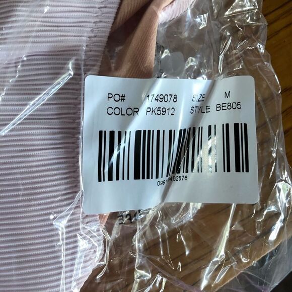 NWT J Crew Ribbed Curved Waist Cheeky String Bikini Bottom Pink - M - Picture 9 of 9